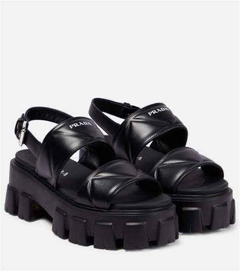 black sandals prada|designer prada sandals women.